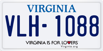 VA license plate VLH1088
