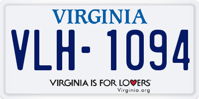 VA license plate VLH1094