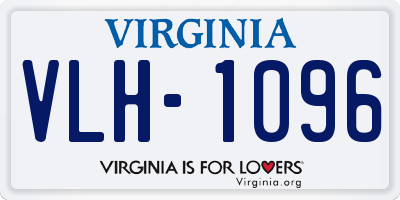 VA license plate VLH1096