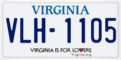 VA license plate VLH1105