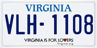 VA license plate VLH1108