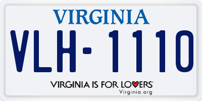 VA license plate VLH1110