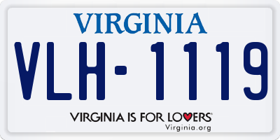VA license plate VLH1119