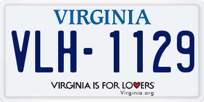 VA license plate VLH1129