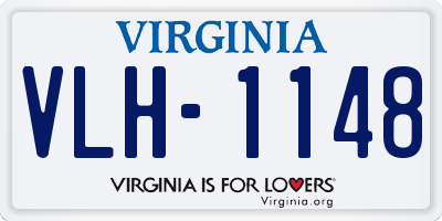 VA license plate VLH1148