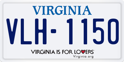 VA license plate VLH1150