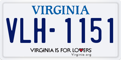 VA license plate VLH1151