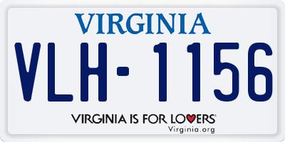 VA license plate VLH1156