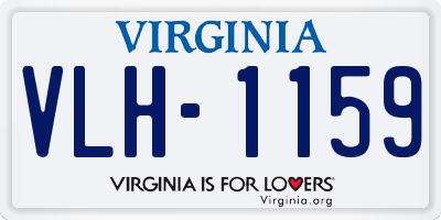VA license plate VLH1159