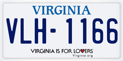 VA license plate VLH1166