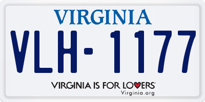 VA license plate VLH1177