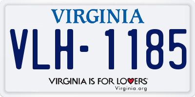 VA license plate VLH1185