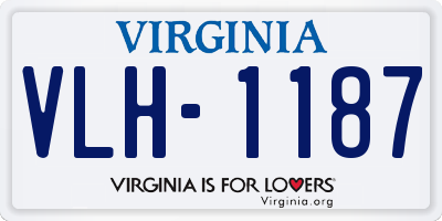 VA license plate VLH1187
