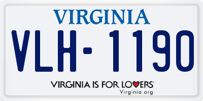 VA license plate VLH1190