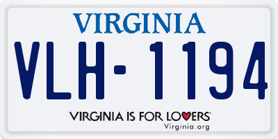 VA license plate VLH1194