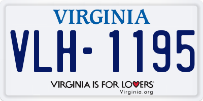 VA license plate VLH1195