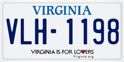 VA license plate VLH1198