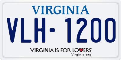 VA license plate VLH1200