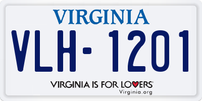 VA license plate VLH1201