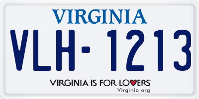 VA license plate VLH1213