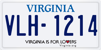 VA license plate VLH1214