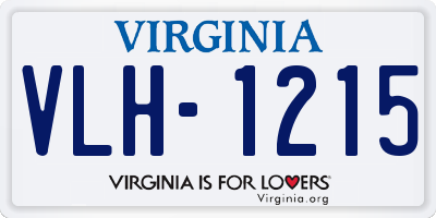 VA license plate VLH1215