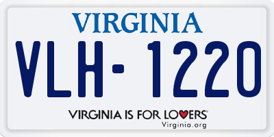 VA license plate VLH1220