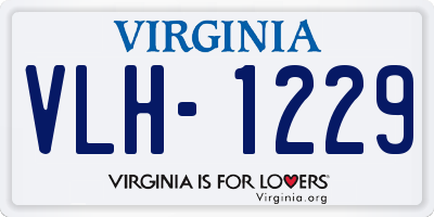 VA license plate VLH1229