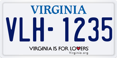 VA license plate VLH1235
