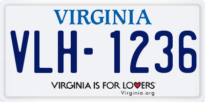 VA license plate VLH1236