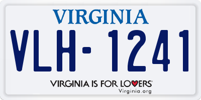 VA license plate VLH1241