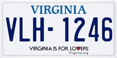 VA license plate VLH1246