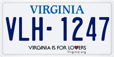 VA license plate VLH1247
