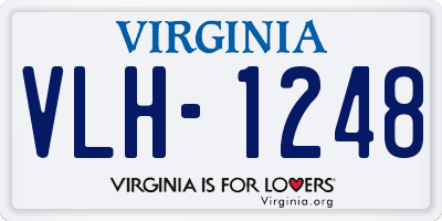 VA license plate VLH1248
