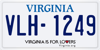 VA license plate VLH1249