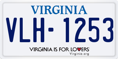 VA license plate VLH1253