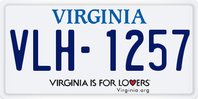 VA license plate VLH1257