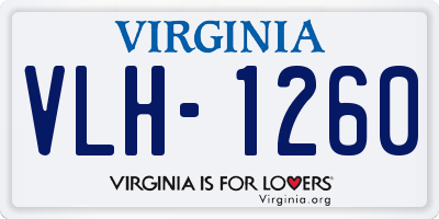 VA license plate VLH1260
