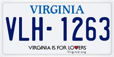 VA license plate VLH1263