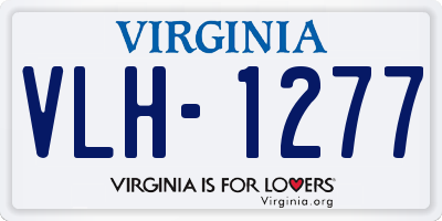 VA license plate VLH1277