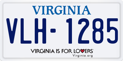 VA license plate VLH1285