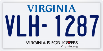 VA license plate VLH1287