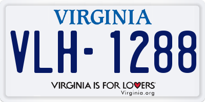 VA license plate VLH1288