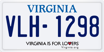 VA license plate VLH1298