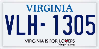 VA license plate VLH1305
