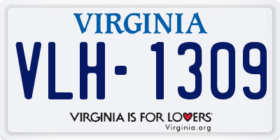 VA license plate VLH1309