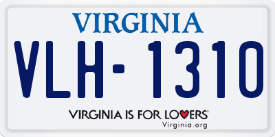 VA license plate VLH1310