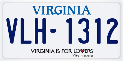 VA license plate VLH1312