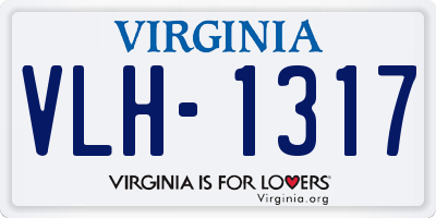 VA license plate VLH1317