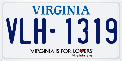 VA license plate VLH1319